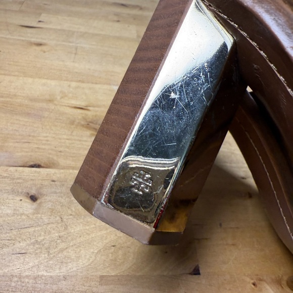 Tory Burch Bleecker slingback sandal hexagonal heel metallic accent size 7.5 - Picture 10 of 15